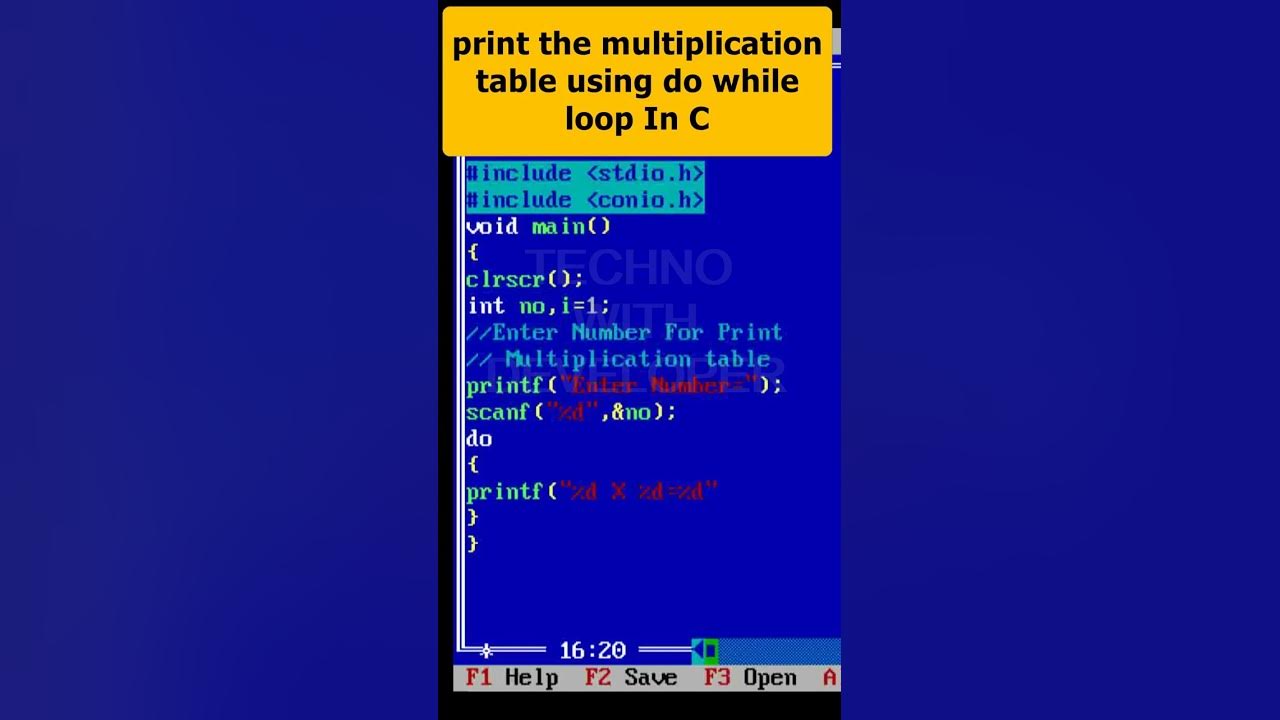 Multiplication table using do while loop in C Part 114 | C Programming ...