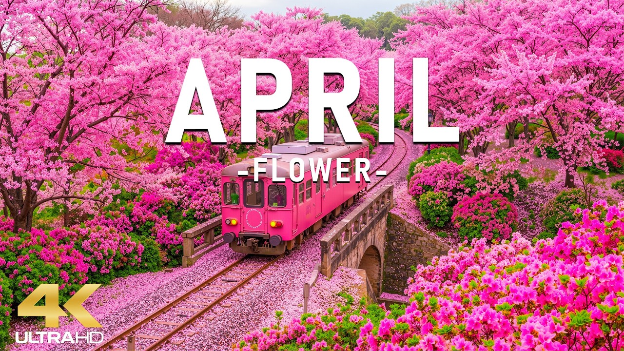 Flowers in April 4K – Early Spring 2026 🌸 When Nature Blooms, Cherry Blossoms & Tulip Fields