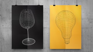 How To Make Wireframe Effect For 3D Shape | Adobe Illustrator Tutorial