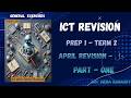 حل اسئله مراجعه شهر ابريل ICT Prep 1 ملزمة التقييمات الترم الثاني Part 1 
