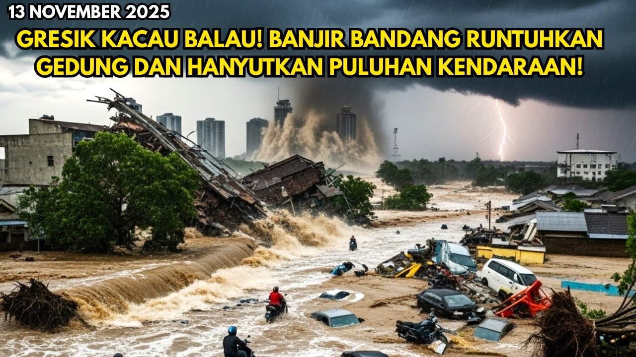 GRESIK DARURAT! TIGA DESA MENDADAK TENGGELAM SETELAH HUJAN DERAS DAN TANGGUL JEBOL