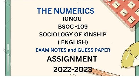 BSOC 109 Solved Assignment 2022-23 English Medium | BSOC 109 Solved Assignment 2022-23 Pdf