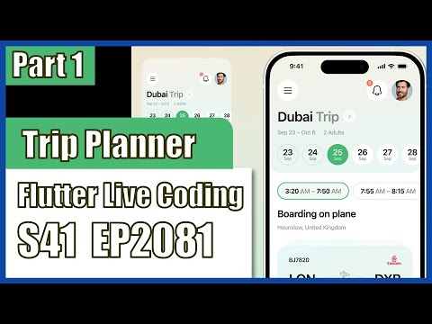 [Flutter] Flutter Live Coding EP2081 (Trip Planner App UI Part 1) - YouTube