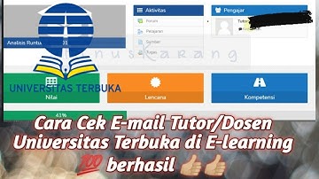 Cara Terbaru Cek E-mail Tutor/Dosen di E-learning | Universitas Terbuka