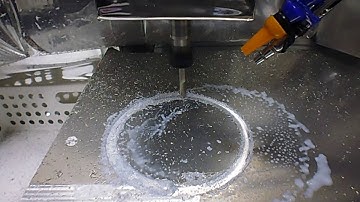 CNC // Test cut // Aluminum. Estlcam, Arduino 2560 #2