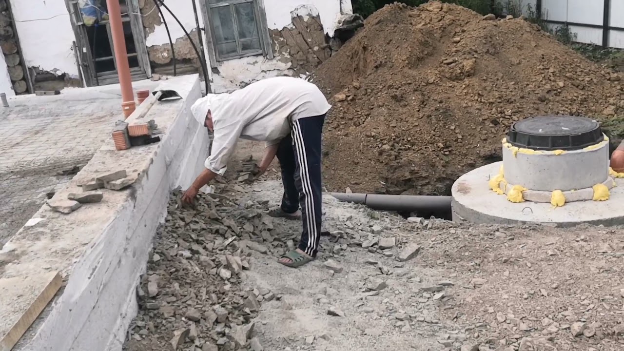 Дом из шлакоблока 8,4м х 6,5м 1 часть - YouTube