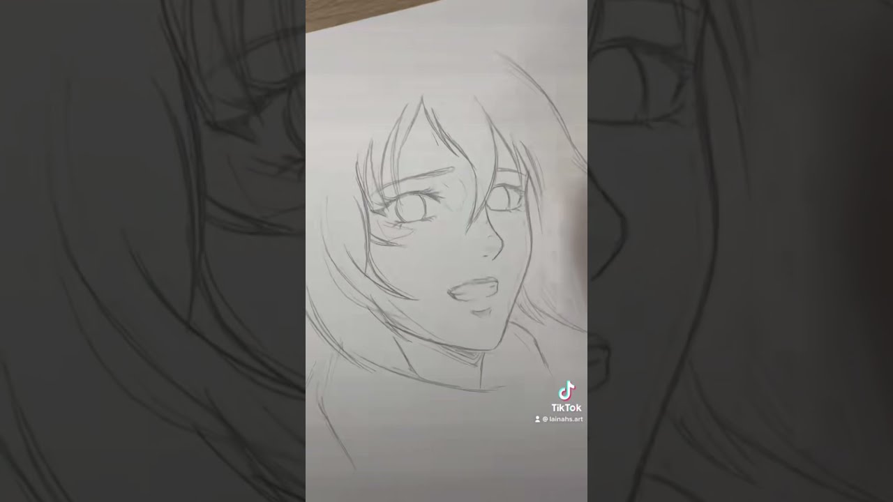 Mikasa drawing - attack on Titan anime art tiktok lainahs.art 