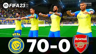 FIFA 23 - MESSI, RONALDO, MBAPPE, NEYMAR, ALL STARS | AL NASSR 70-0 ARSENAL