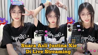 Real Voice Justina Xie,First Time Live Streaming In Douyin !!