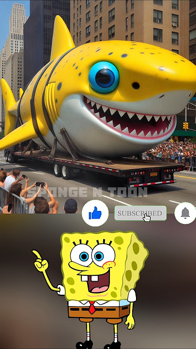 Spongebob Team But Giant Shark 😱🦈💥| SpongeBob SquarePants #shorts #spongebob #trending