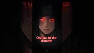 comment one line for Itachi Uchiha #anime