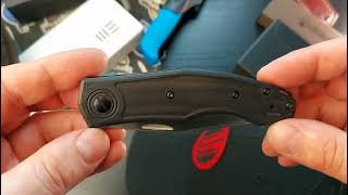 Складной нож Echo Knives Veksha BL, сталь Crucible CPM S35VN, рукоять черная G-10