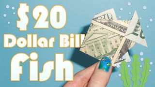 $20 Dollar Bill Fish Origami | Extreme Beginners Tutorial