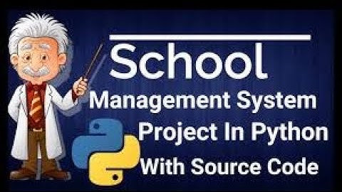 School Management system with source code in python