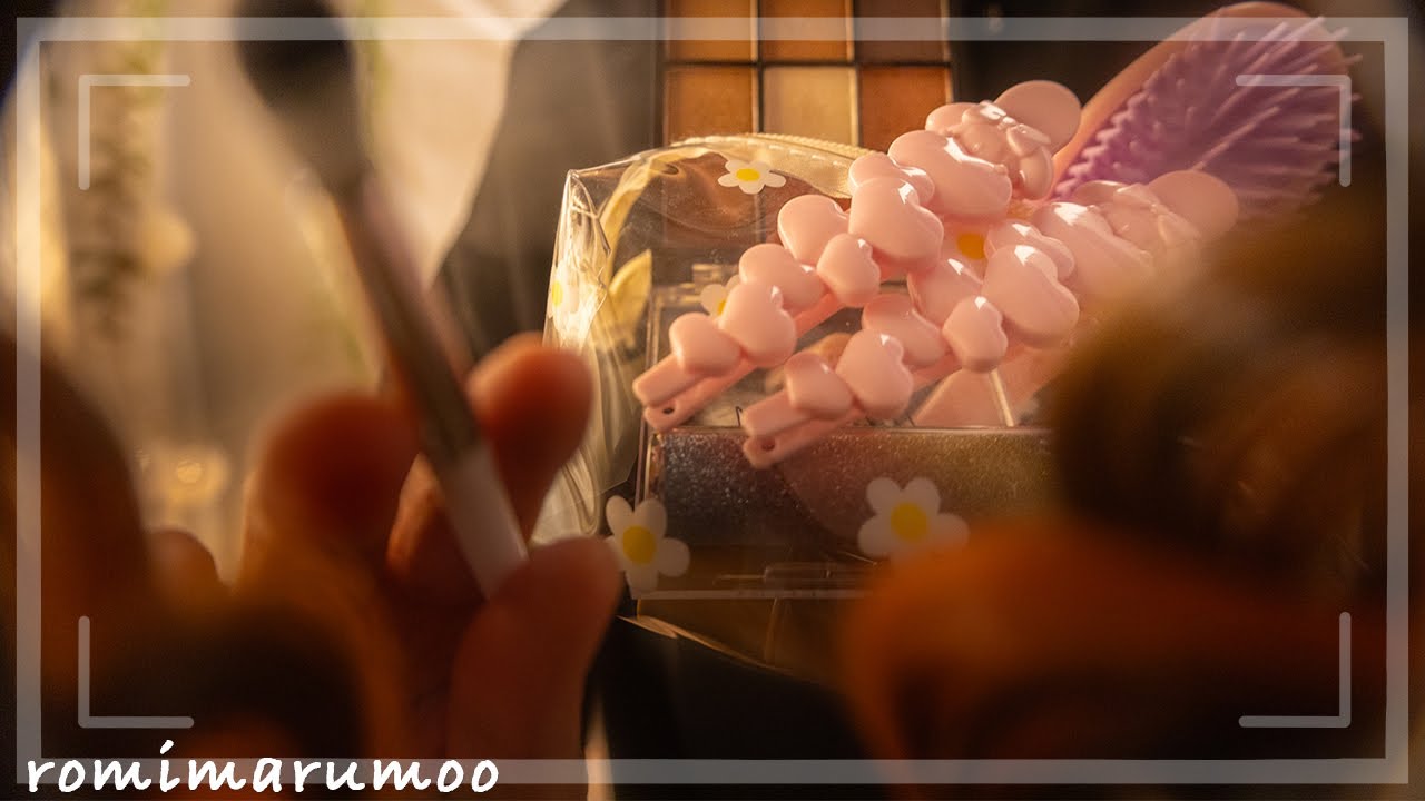 【ASMR メイクアップロールプレイ】無言でポーチから取り出しながらカメラに直接メイク&ヘアセット#5 カメラタッチング&スクラッチング notalking roleplay #asmr #sleep