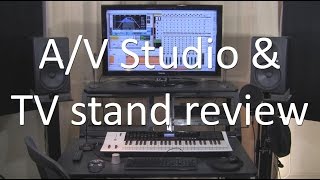 Altra Galaxy Audio Stand with Glass Shelves, Black ACF 026 My A/V studio and North Bayou TV Stand build & review