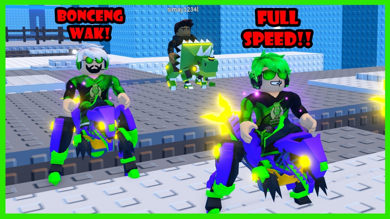 Darlung & Wak Darlung Mengendarai Robot Dino Untuk Lewati Rintangan Kematian Di Roblox