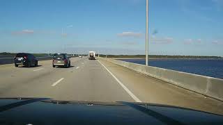 Driving on Interstate 10 in Florida Panhandle from Pensacola to Alford