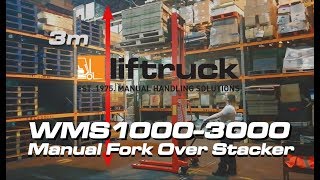 WMS10003000 Manual Fork Over Pallet Stacker  Liftruck