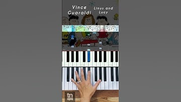 Thumbnail of How to play Linus and Lucy Iconic Bass line Vince Guaraldi #shorts