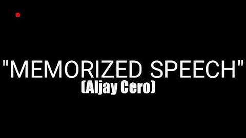 Oral Communication: On Memorized Speech