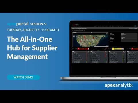 DEMO: The All-in-One Hub for Supplier Management | apexanalytix Webinars