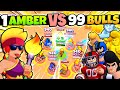 1 Amber vs 99 Bull's! 10 Round Showdown! Who Will Win?!