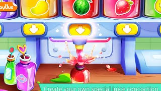 Baby Panda’s Juice Shop | Play Making funny fruit juice | BabyBus Gameplay video screenshot 3