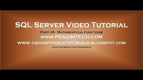 Mathematical functions in sql server   Part 29