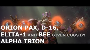 Orion Pax, D-16, Elita-1 and Bee given cogs by Alpha Trion