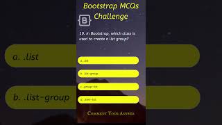 In Bootstrap, which class is used to create a list group #shorts #bootstrap #shorts