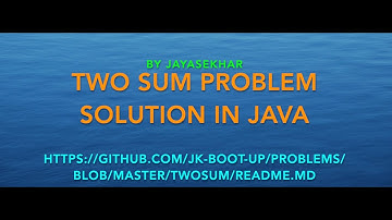 Two Sum Problem Solution in Java