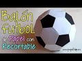 Balón de fútbol echo de papel y muy sencillo y fácil de hacer