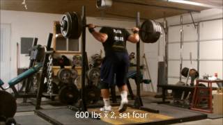 Lexington Plummer: 600 lbs (272.5 kgs) x 10 Raw Squat