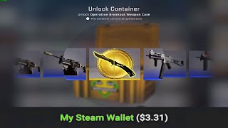 He had $3 left on Steam... *opens case*