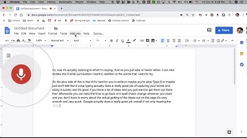 Using Voice Typing in Google Docs