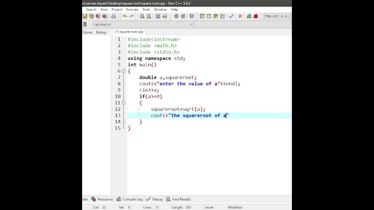 Mastering Square Root Calculation in C++ | Beginner's Guide. - YouTube