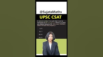 UPSC CSAT Puzzle | Find Natural Numbers with Unique Factor Sum | #Shorts #UPSC #Maths