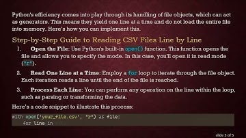 How to Open a CSV File in Python and Read One Line at a Time Efficiently