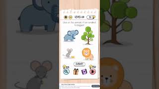 Brain test Level 69 click on animals from smallest to biggest Walkthrough screenshot 3