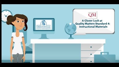 Quality Matters Standard 4  Instructional Materials
