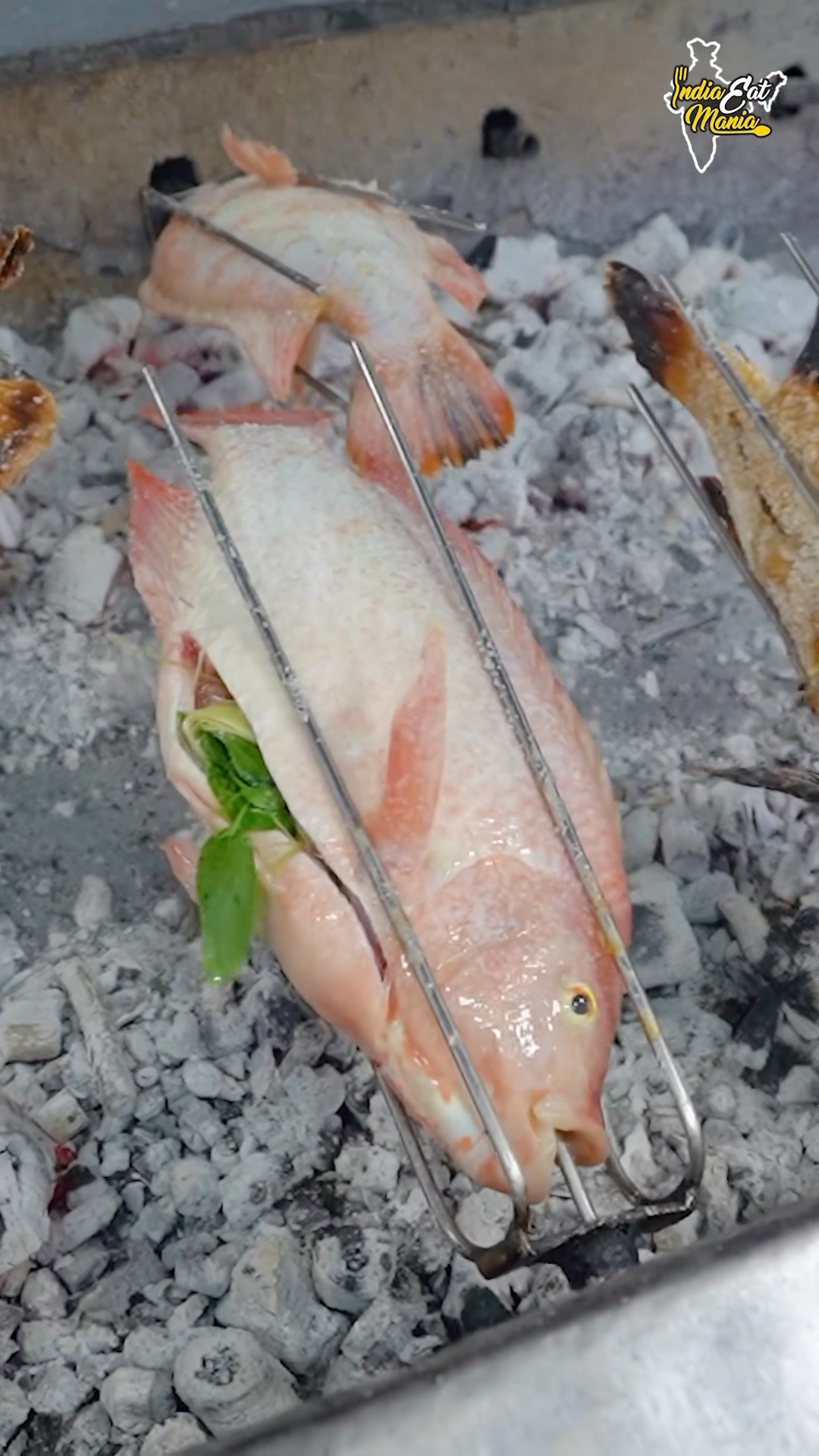 Most Amazing Salt Grilled Whole Fish Bulk Making In Bangkok Street #thailand #shorts