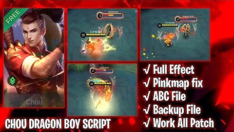 Chou Dragon Boy Skin Script | 100% Working on ABC File | With Backup File