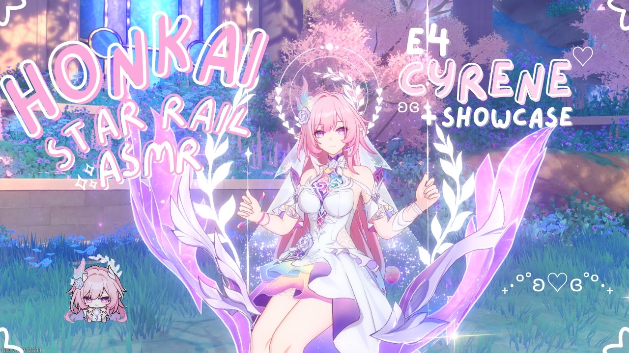honkai star rail asmr ♡ showcasing my e4 cyrene 🩷࿔˚.➴ ( whispers, keyboard and whispers )