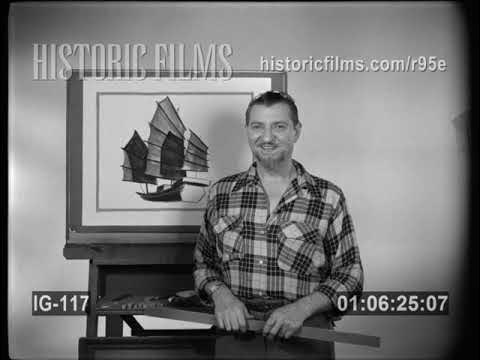 John Gnagy Show LEARN TO DRAW early art instruction tv show 1952 - YouTube