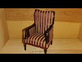 BROKEN DOLLHOUSE CHAIR- REPAIR &amp; RE-UPHOLSTER 12th SCALE CHAIR- Little Gretchen&#39;s Workshop