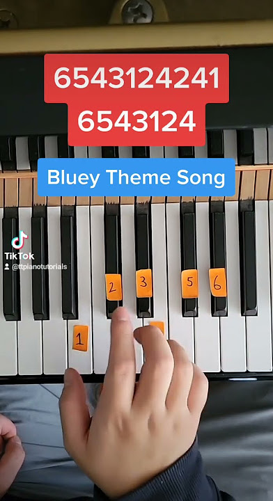 Bluey Theme Song Easy Piano Tutorial