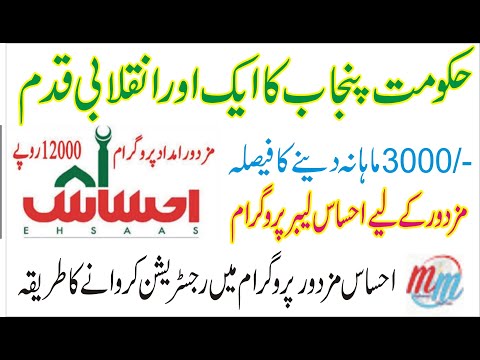 Ehsaas Labour Program  | Mazdoor Ka Ehsaas Program |Mazdoor Ehsaas  | Ehsas Registration Survey  |