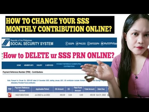 How to delete SSS PRN?  How to change SSS PRN amount of contribution?