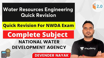 Water Resources Engineering Quick Revision For NWDA Exam | Compete Subject | Devender Nayak